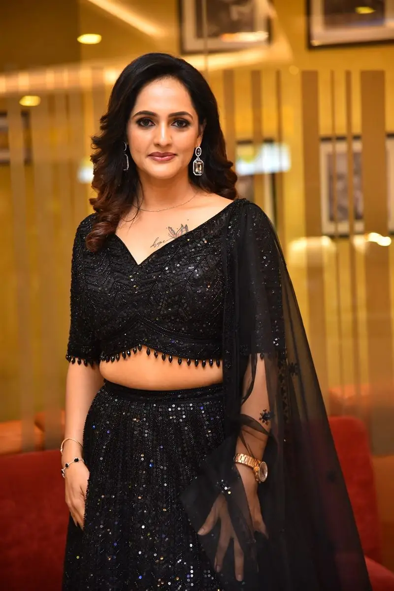 Telugu Actress Jyothi Rai Purvaj in Black Dress